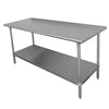 Advance Tabco SLAG-185 60" x 18" 16 ga Work Table w/ Undershelf & 430 Series Stainless Flat Top
