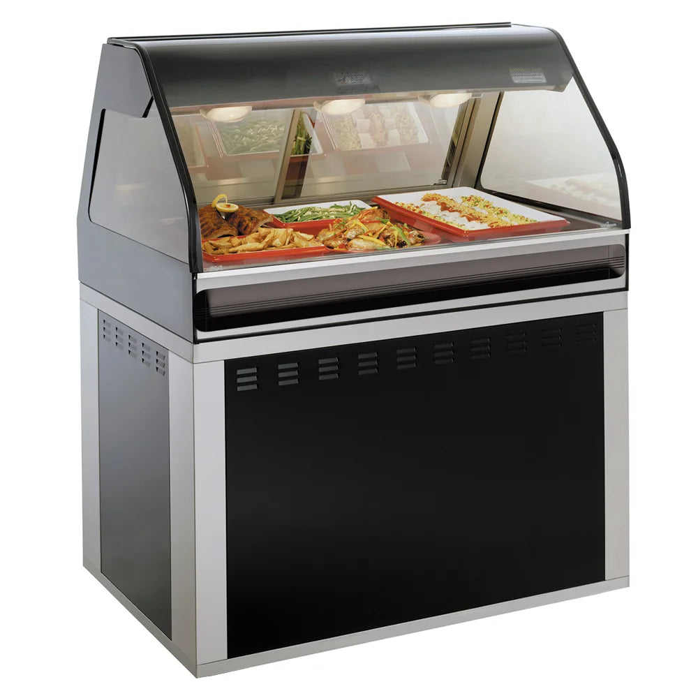 Alto-Shaam ED2 72 S/S Stainless Steel Heated Display Case with Curved Glass  - Full Service Countertop 72