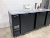 Asber ADDC-94 Triple-Tap Direct Draw Beer Cooler Dispenser, Stainless Steel Top, Black Vinyl Exterior, 115v