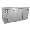 Kelvinator Commercial KCHBB72SS  72" Bar Refrigerator - 3 Swinging Solid Doors