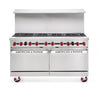 American Range AR10 60" 10 Burner Gas Range w/ (2) Standard Ovens, Gas