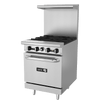 Asber Gas Range with Oven 24" AER-4-24