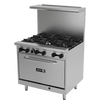 Asber Gas Range with Oven 36" AER-6-36