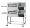 Lincoln 1180-2G Impinger II 1100 Series Express Natural Gas Double Conveyor Radiant Oven Package with 28" Long Baking Chamber - 80,000 BTU