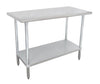 Advance Tabco MSLAG-245 60" x 24" 16 ga Work Table w/ Undershelf & 304 Series Stainless Flat Top