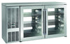 Perlick BBS60GS-S-4 60" Bar Refrigerator ,2 Swinging Glass Doors 115v
