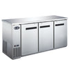 Saba SBB-24-72SS 24″ Depth 72″ Three Door Stainless Steel Back Bar Refrigerator