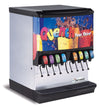 Servend 2705021 SV-200 8 Valve Sanitary Lever Countertop Ice/Beverage Dispenser with 200 lb. Ice Storage