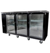Saba SBB-24-72G 24″ Depth 72″ Three Glass Door Back Bar Refrigerator