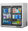 True TSD-09G-HC-LD 36" Countertop Refrigerator w/ Front Access - Sliding Doors, Stainless, 115v