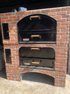 Pre-Owned Marsal MB-42 Double Deck Brick Lined Pizza Oven, Gas, Stacked