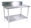 18 Gauge Stainless Steel Work Table Undershelf 5" Riser 30"x30"