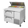 Turbo Air Pizza Prep Table 44" TPR-44SD-D2-N 2 Door Refrigerated Pizza Prep Table
