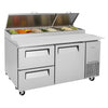 Turbo Air 67" TPR-67SD-D2-N Refrigerated Pizza Prep Table