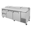 Turbo Air 93" TPR-93SD-D2-N Refrigerated Pizza Prep Table